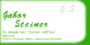 gabor steiner business card